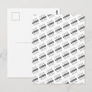 Uw logo eenvoudig herhalend diagonaal patroon briefkaart