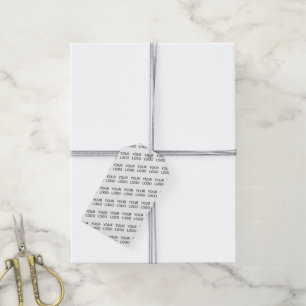 Uw logo eenvoudig herhalend diagonaal patroon cadeaulabel