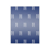 Uw logo eenvoudig herhalend logo donkerblauwe grad notitieblok (Gedraaid)