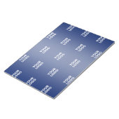 Uw logo eenvoudig herhalend logo donkerblauwe grad notitieblok (Schuin)