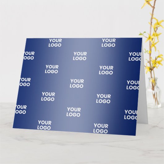 Uw Logo Eenvoudige Herhalende Logo | Blauwe hellin Kaart (Gele Bloem)