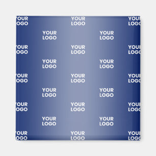 Uw Logo Eenvoudige Herhalende Logo Navy Blue Gradi Magneet