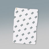 Uw Logo eenvoudige herhalende Logo | wit Golfhanddoek