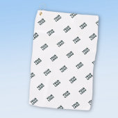 Uw Logo eenvoudige herhalende Logo | wit Golfhanddoek