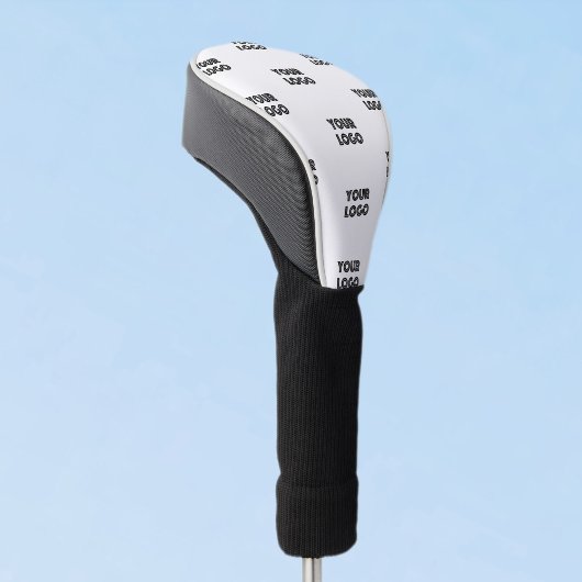 Uw Logo eenvoudige herhalende Logo | wit Golfheadcover