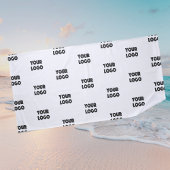 Uw Logo eenvoudige herhalende Logo | wit Strandlaken