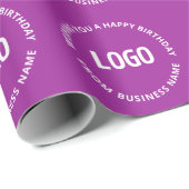 Uw logo en aangepaste tekst | Gefeliciteerd met je Cadeaupapier (Rol Hoek)