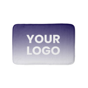 Uw logo en bewerkbare achtergrondkleurgradiënt badmat