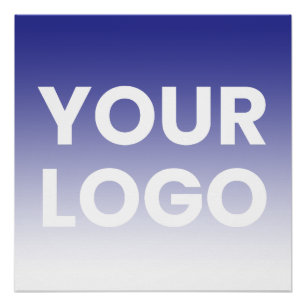 Uw logo en bewerkbare achtergrondkleurgradiënt perfect poster