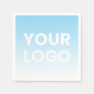 Uw logo en bewerkbare achtergrondkleurgradiënt servet