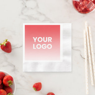 Uw logo en bewerkbare achtergrondkleurgradiënt servet