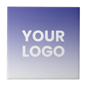 Uw logo en bewerkbare achtergrondkleurgradiënt tegeltje