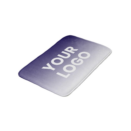 Uw Logo en bewerkbare achtergrondkleurverloop Badmat (Gekanteld)