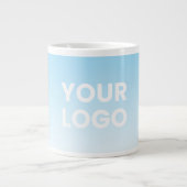 Uw Logo en bewerkbare achtergrondkleurverloop Extra Grote Beker (Voorkant)