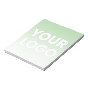 Uw Logo en bewerkbare achtergrondkleurverloop Notitieblok