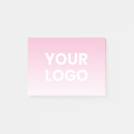 Uw Logo en bewerkbare achtergrondkleurverloop Post-it® Notes (Voorkant)