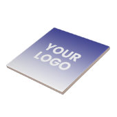 Uw Logo en bewerkbare achtergrondkleurverloop Tegeltje (Zijkant)