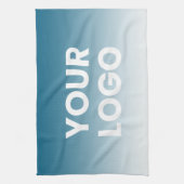 Uw Logo en bewerkbare achtergrondkleurverloop Theedoek (Verticaal)