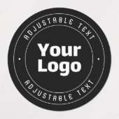 Uw Logo en bewerkbare tekst Sjabloon | Zwart & Wit Labels (Design 1)