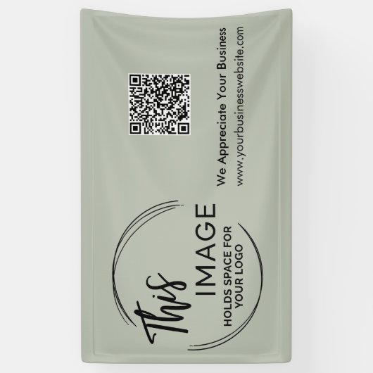 Uw Logo- en kwaliteitscontrolecode voor zakelijke Spandoek (Verticaal)