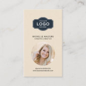 Uw Logo en QR Code Medewerkers Foto Visitekaartje (Voorkant)