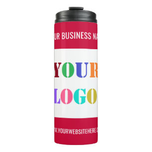 Uw Logo en Text Business Thermal Tumbler Thermosbeker