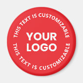 Uw Logo/eventuele geüploade Afbeelding en circulai Magneet (Voorkant)