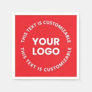 Uw Logo/eventuele geüploade Afbeelding en circulai Servet