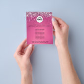 uw logo faux glitter achtergrond flyer (Hand)