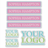 Uw Logo/Foto/Kunst, Naam, DIY Sticker (Voorkant)