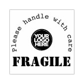 Uw Logo Fragile verzending rubberstempel + Ink Pad Rubberstempel (Afrduk)