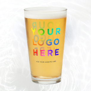 Uw Logo Gepersonaliseerde Bierbril 16oz Om het eve Glas