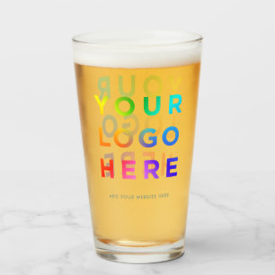 Uw Logo Gepersonaliseerde Bierbril 16oz Om het eve Glas