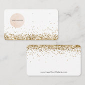 Uw Logo Gold Glitter 3 Oorbel Display Visitekaartje (Voorkant / Achterkant)