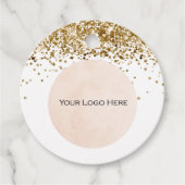 Uw Logo Gold Glitter Prijs Labels (Voorkant)