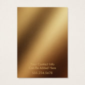 Uw Logo Gold op Gold Earring Holder Display Kaart (Achterkant)