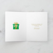 Uw Logo Green Gift Gold Fireworks Group Birthday Kaart (Binnen)