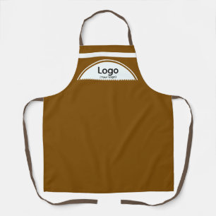 Uw Logo Halve Bol Bruin Schort