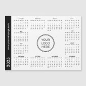 Uw Logo Hier 2025 witte magnetische kalender (Voorkant)