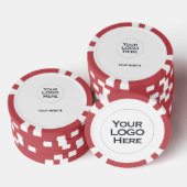 Uw Logo hier - Aangepast merk gepersonaliseerd Poker Chips (Opstapeling)