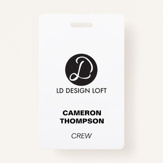 Uw logo hier aangepaste Employee Crew Badge (Voorkant)