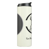 Uw logo hier Aangepaste koffiebeker Thermosbeker (Gedraaid links)