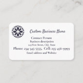 Uw Logo hier aanpassen of medaillon Visitekaartje (Voorkant)