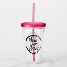 Uw Logo hier Acryl Tumbler Acryl Drinkbeker