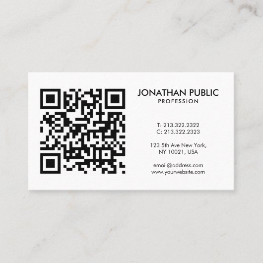 Uw Logo hier Barcode QR Code Sjabloon profiel Visitekaartje (Voorkant)