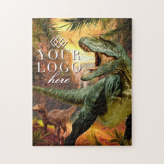 Uw Logo hier | Custom Dinosaur Jigzaag Puzzle Legpuzzel (Verticaal)
