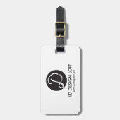 Uw Logo hier, eenvoudig,  Bagagelabel (Voorkant verticaal)