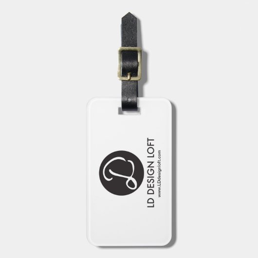 Uw Logo hier, eenvoudig,  Bagagelabel (Voorkant verticaal)