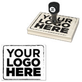 Uw Logo hier Eenvoudig groot 4-inch x 5-inch bedri Rubberstempel (Gestempeld)