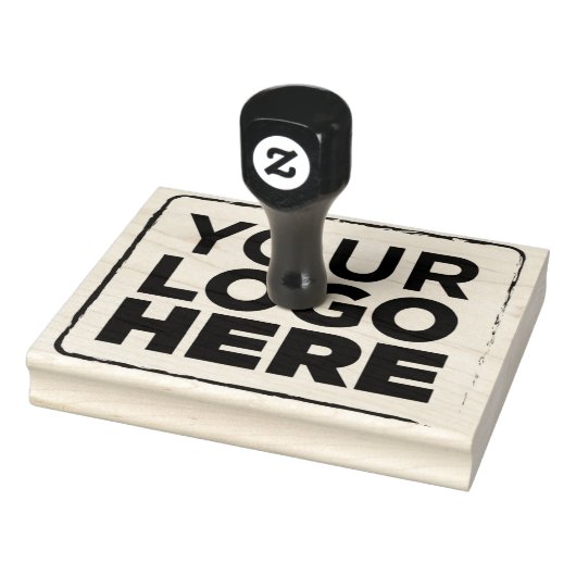 Uw Logo hier Eenvoudig groot 4-inch x 5-inch bedri Rubberstempel (Stempel)